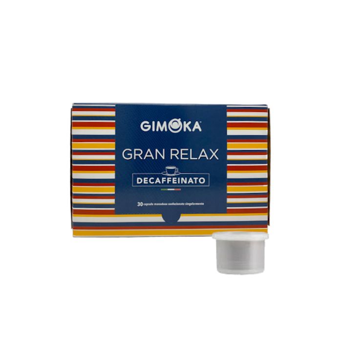 Gimoka Capsules, 32mm, Decaffeinated Gran Relax Blend