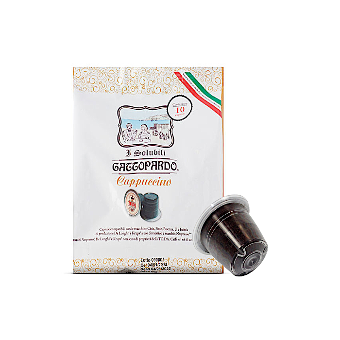 Capsules Compatible with Nespresso, Gattopardo, Toda, Cappuccino drink