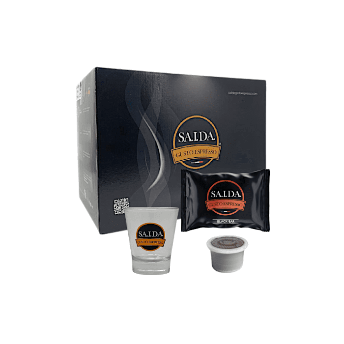 Fior Fiore Coop and Aroma Vero Compatible Capsules, Saida Gusto Espresso, Black Bar blend