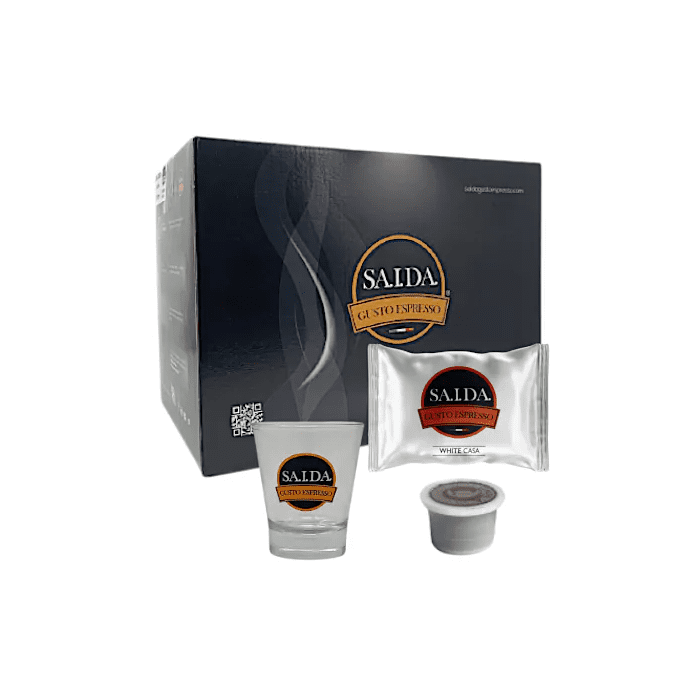 Fior Fiore Coop and Aroma Vero Compatible Capsules, Saida Gusto Espresso, White Casa blend