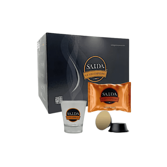 Lavazza Firma and Vitha Group Compatible Capsules, Saida Gusto Espresso, Orange Crema Blend