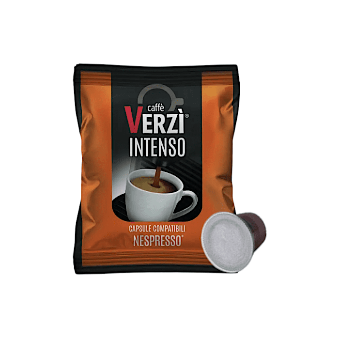 Capsules Compatible with Nespresso, Caffè Verzì, Intense Blend