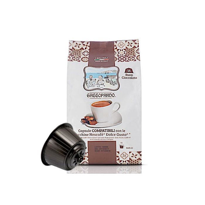 Dolce Gusto Compatible Capsules, Gattopardo Coffee, Toda, Chocolate