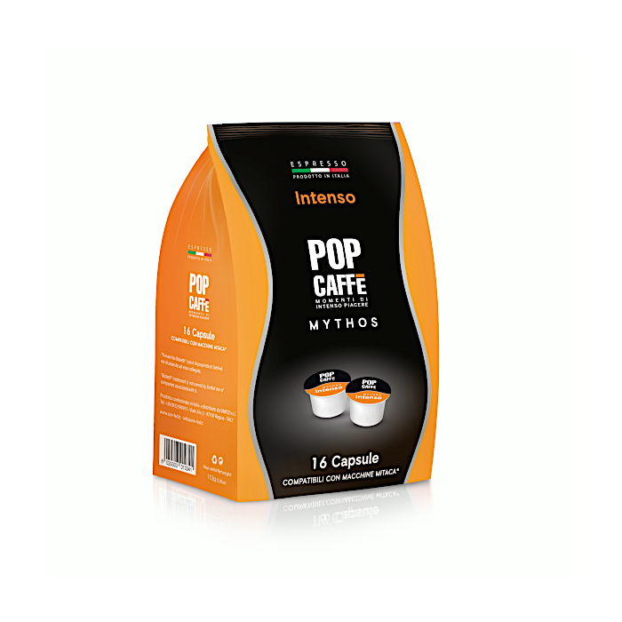 Pop Caffè Capsules Compatible with Mitaca, Mythos Intenso blend