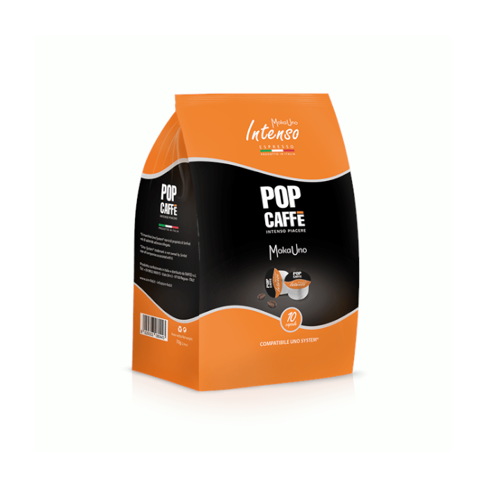 Capsule Pop Caffè Compatibili con Uno System, Moka Uno Intenso