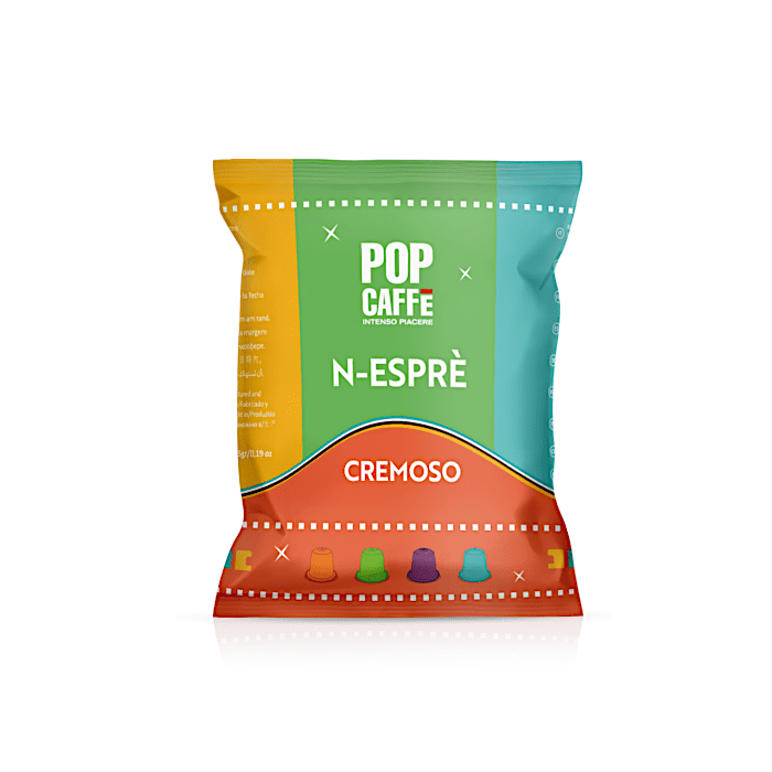 Pop Caffè Capsules Compatible with Nespresso, Naos Cremoso