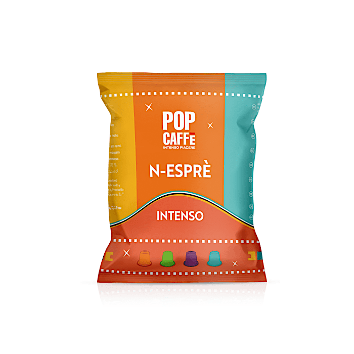 Pop Caffè Capsules Compatible with Nespresso, Naos Intenso