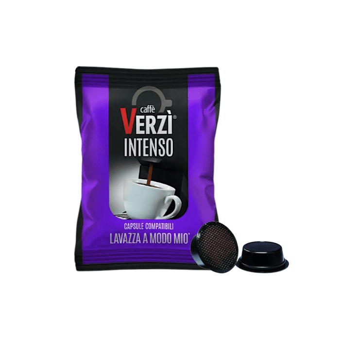 Verzì Caffè Capsules Compatible with Lavazza A Modo Mio, intenso blend