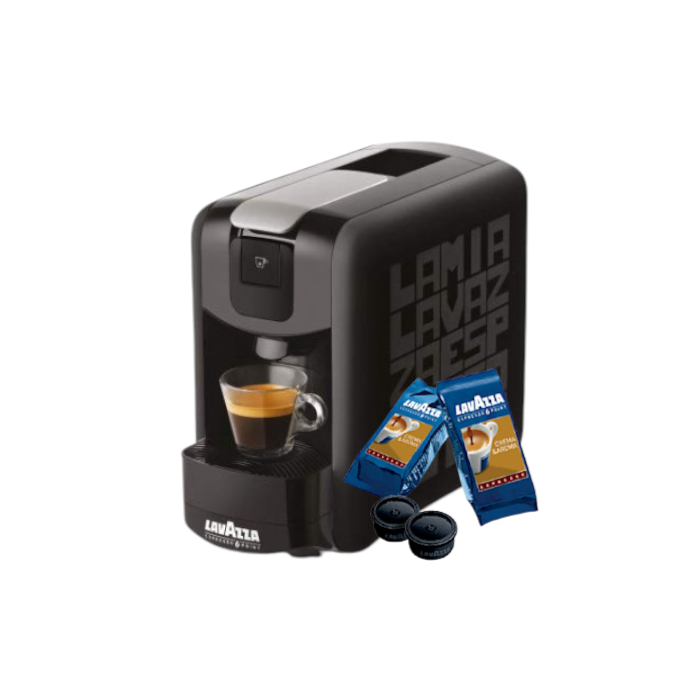 Lavazza EP Mini, Macchina caffè per capsule Espresso Point + 100 capsule Crema e Aroma