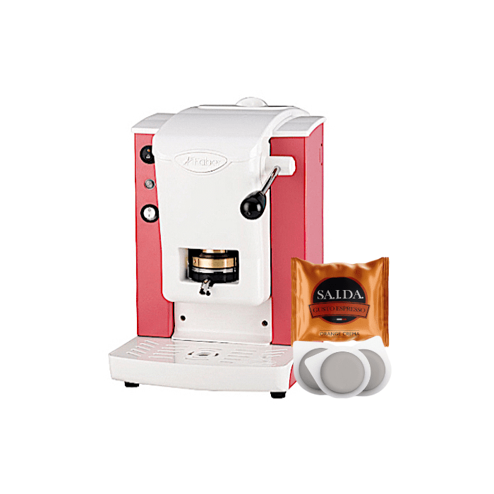 Faber Coffee Machine, Slot Plast and 200 Saida Orange Crema Coffee Pods