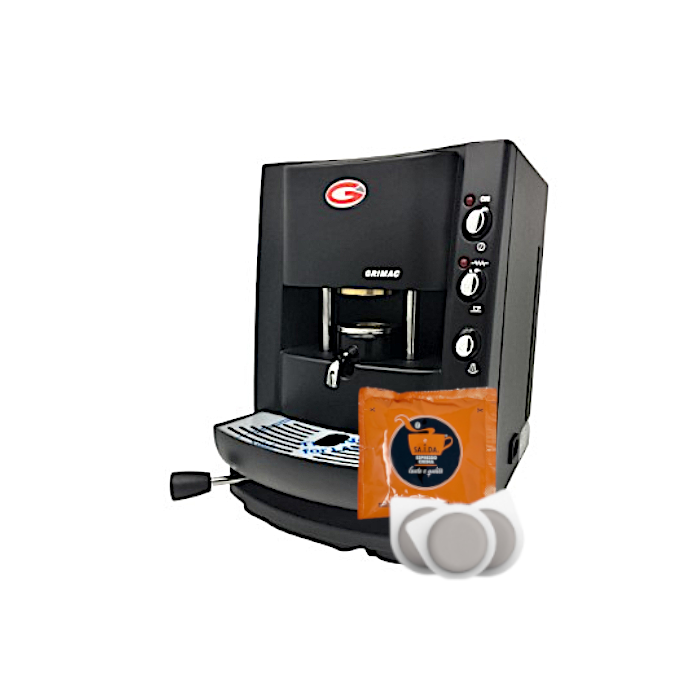 Coffee Machine, Grimac Terry Model + 200 Coffee Pods, Orange Crema