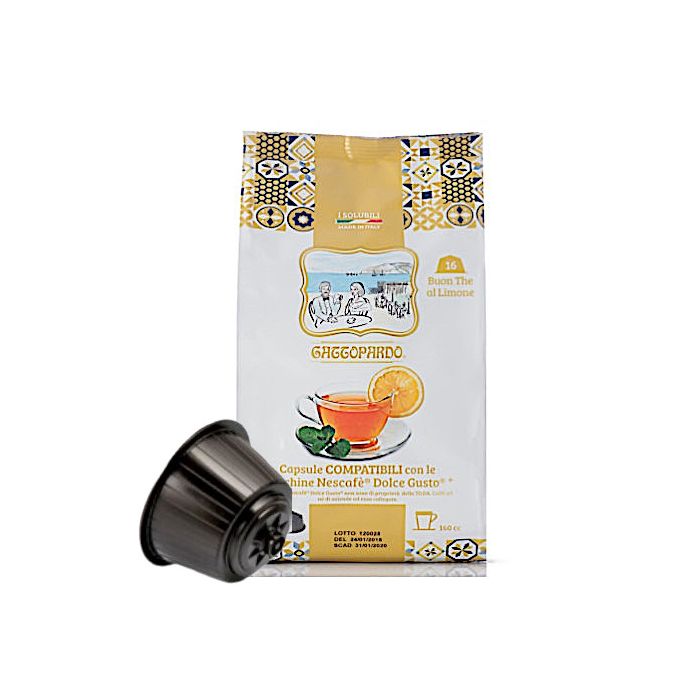 Lemon Tea in Caffè Gattopardo Capsules compatible with Nescafè Dolce Gusto