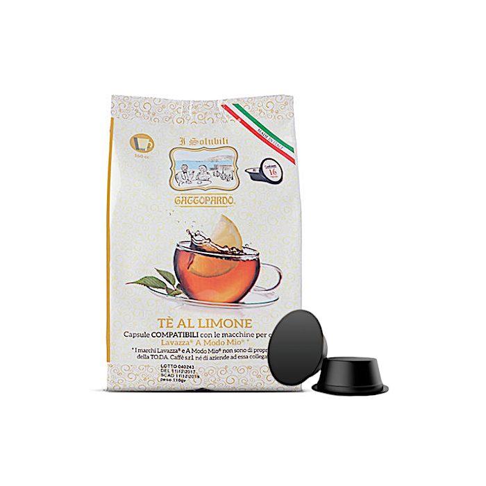 Lemon Tea in A Modo Mio Compatible Capsules by Gattopardo Caffè