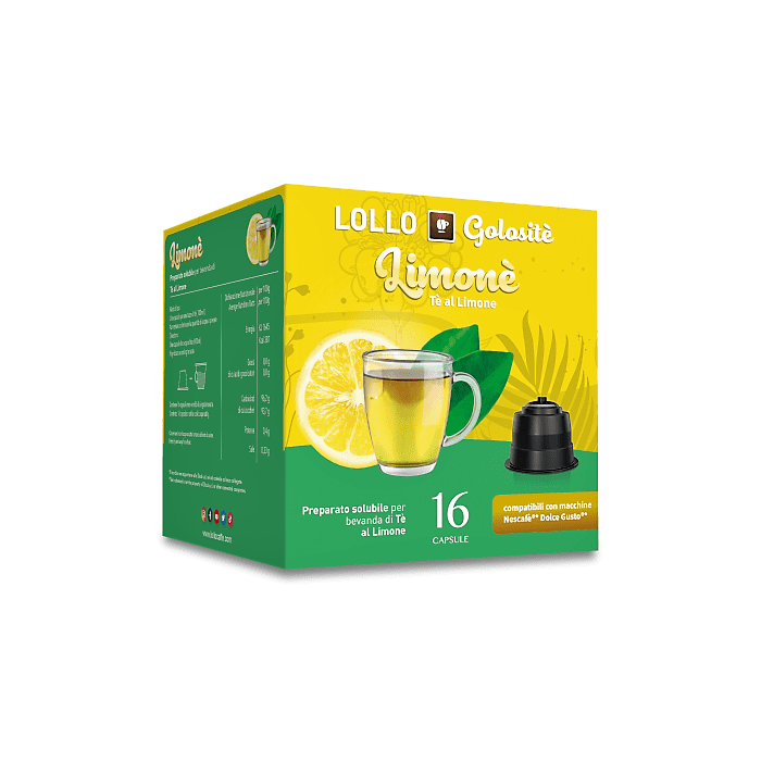 Lemon Tea, Nescafè Dolce Gusto compatible capsules, Lollo Caffè, 16 pieces