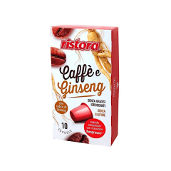 10 Pezzi - Capsule Compatibili Nespresso - Ristora - Caffe e Ginseng