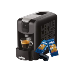 Lavazza EP Mini - Macchina caffè per capsule Espresso Point + 100 capsule Crema e Aroma