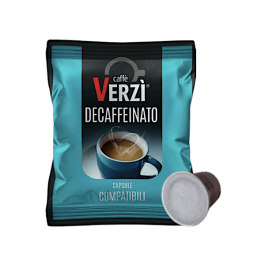 Verzì Caffè Capsules Compatible with Nespresso, Decaffeinated