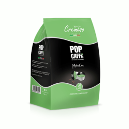 Uno System Compatible Capsules, Pop Coffee, Moka Uno Creamy