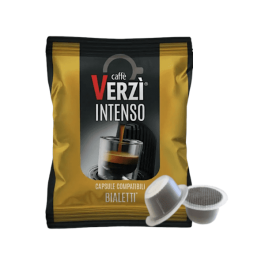 Verzì Caffè Capsules Compatible with Bialetti, Intenso blend