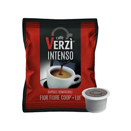 Verzì Caffè Capsules Compatible with Fior Fiore Coop, Aroma Vero, Caffè Lui, Caffè Martello. Aroma Intenso