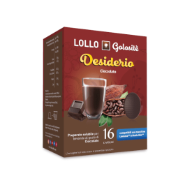 Cioccolato Solubile in Capsule Lollo Caffè Compatibili A Modo Mio, 16 Pezzi
